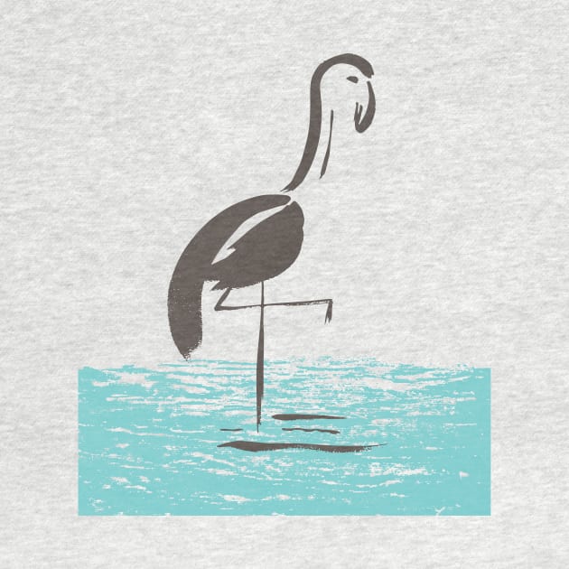 Brush Flamingo by SWON Design